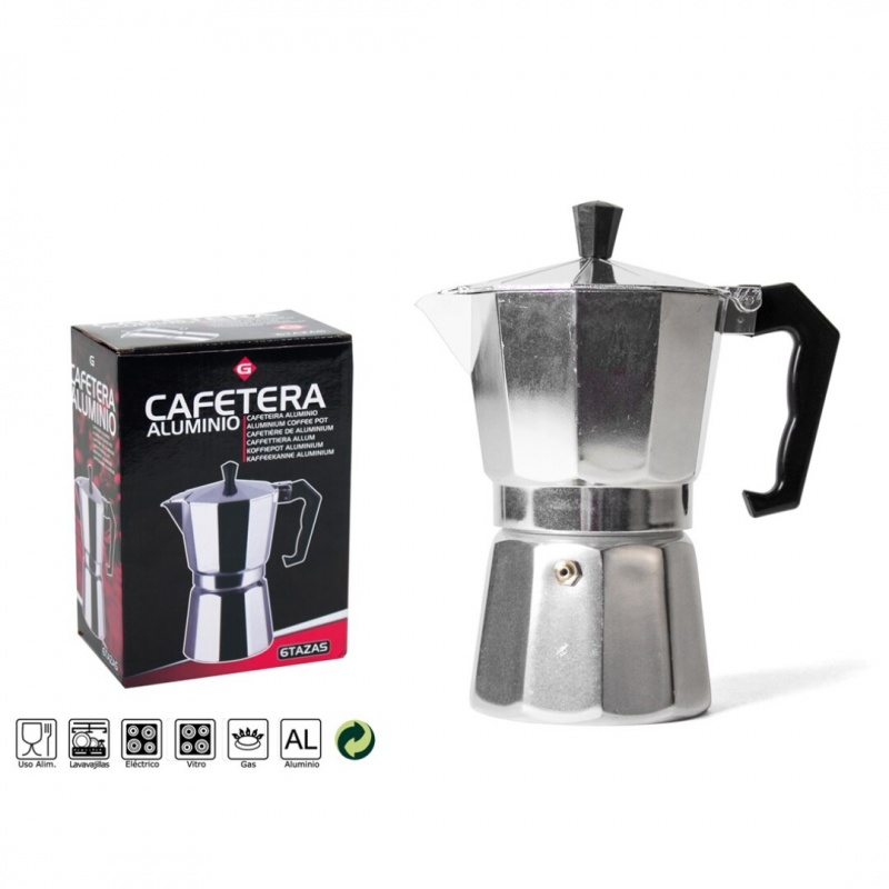 cafetera alumnio 6 tazas