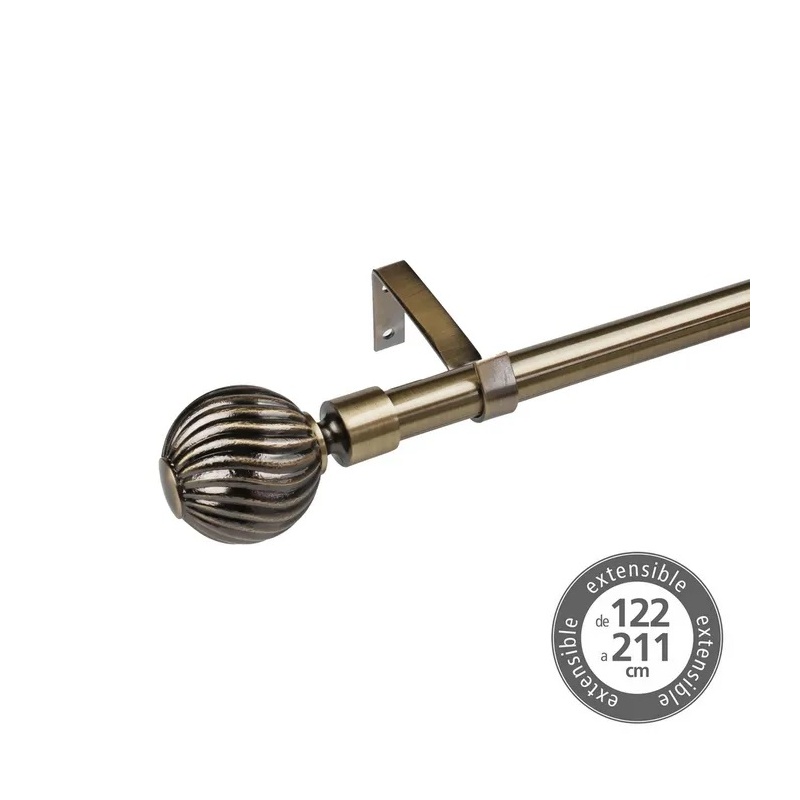 barra cortina metal bronce  122-211