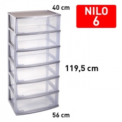 cajonera nilo 6 cajones plata