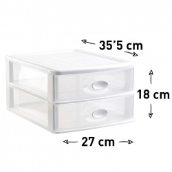 cajonera 2 cajones loira blanco