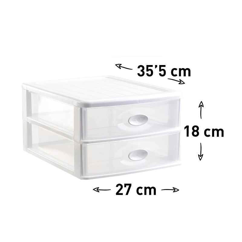 cajonera 2 cajones loira blanco