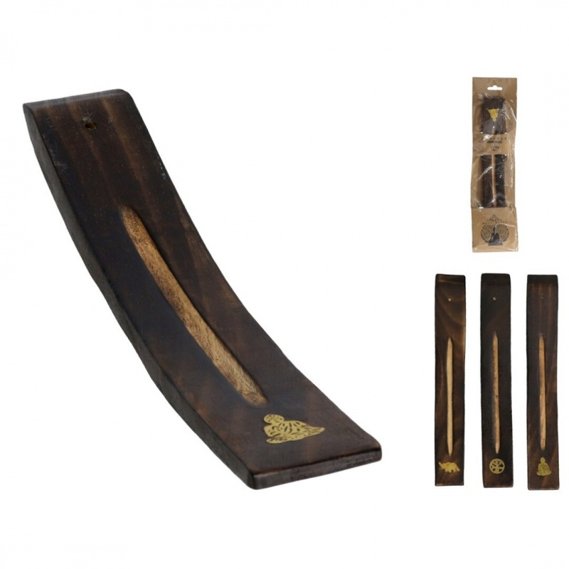 portaincienso madera 25x3.5 cm