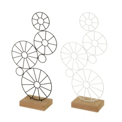 figura madera metal  23x8x47