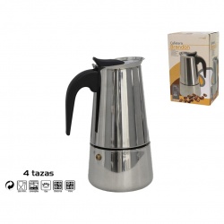 cafetera 4 tazas acero inox