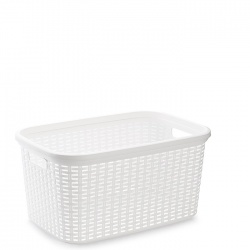 cesta ropa 35 L   35x36 cm  blanco