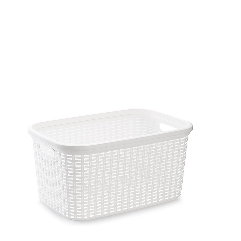 cesta ropa 35 L   35x36 cm  blanco