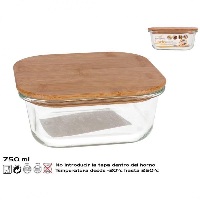fiambrera bambu  750 ml