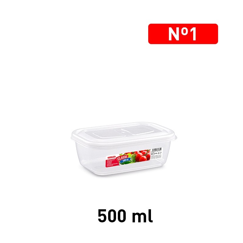 fiambrera 500 ml transparente
