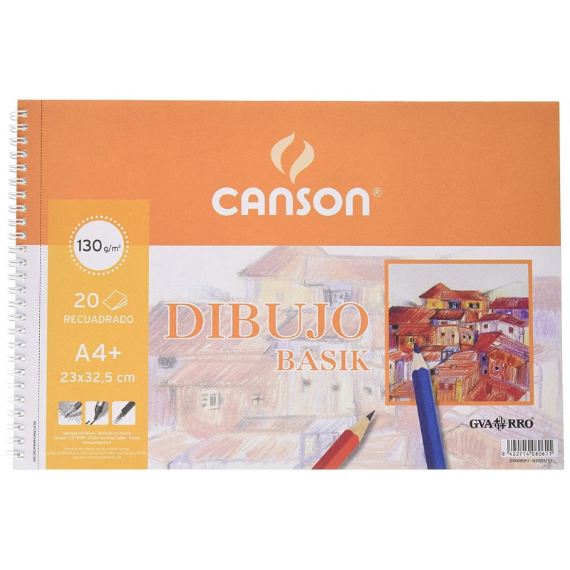 bloc dibujo canson con recuadro