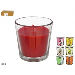 vela en vaso cristal 85 gr