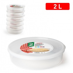 fiambrera tortilla 2 litros transparente