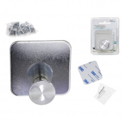 percha adhesiva  metal 5x5x2 cm