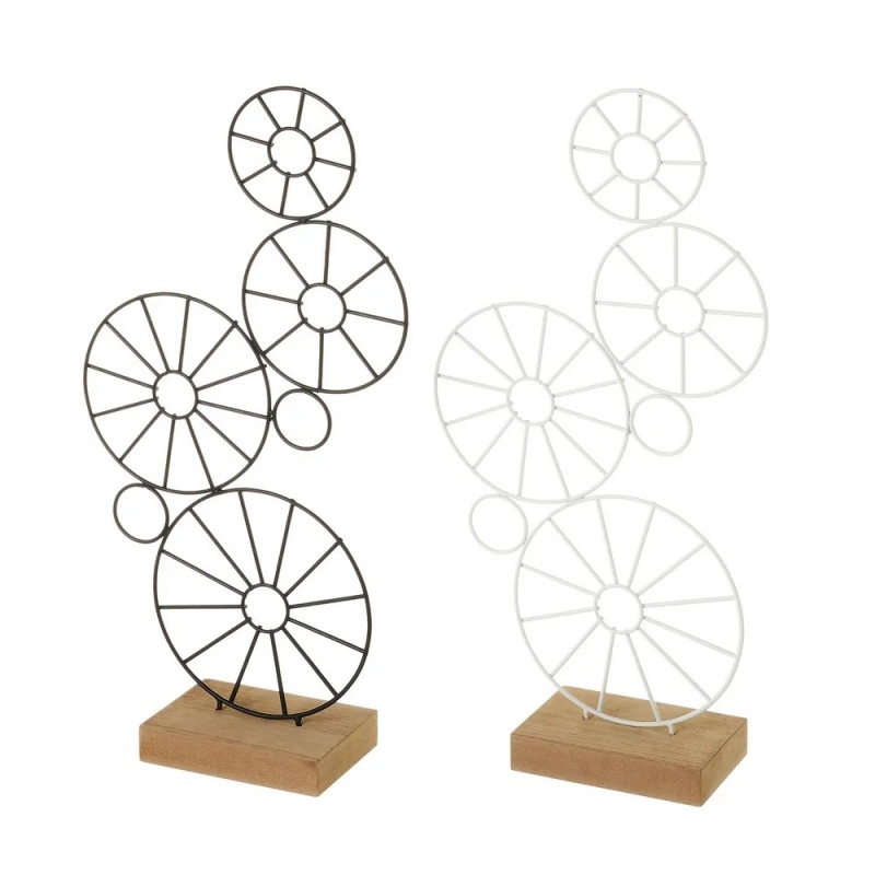 figura madera metal  23x8x47