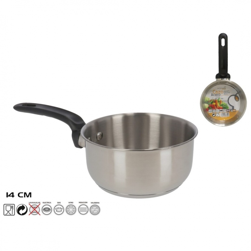 cazo inox 14 cm induccion