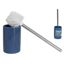escobillero ceramica metal azul
