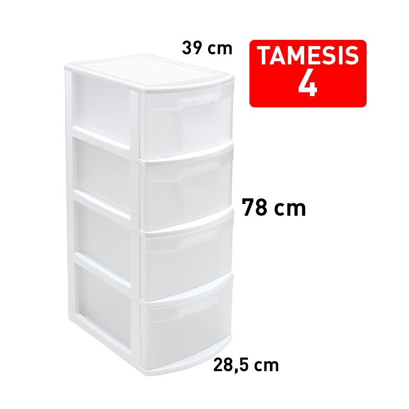 cajonera 4 cajones tamesis blanco