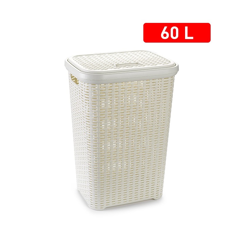 cesto ropa beig rattan 60 L