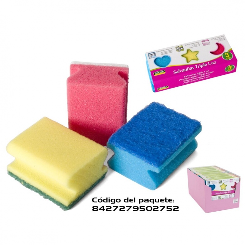 esponja estropajo x3
