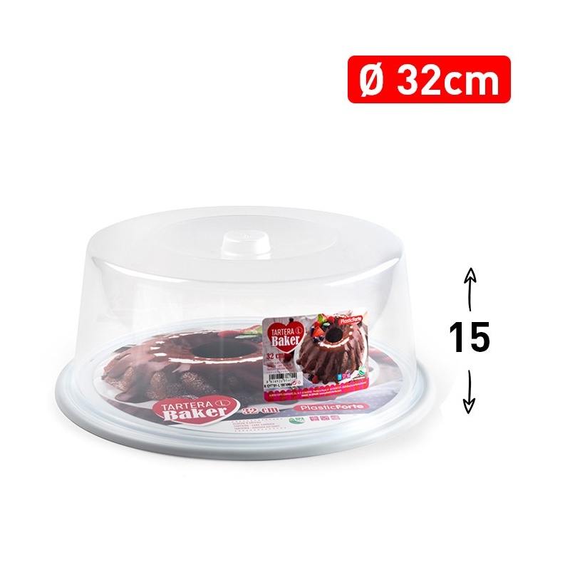 tartera 32 cm blanco
