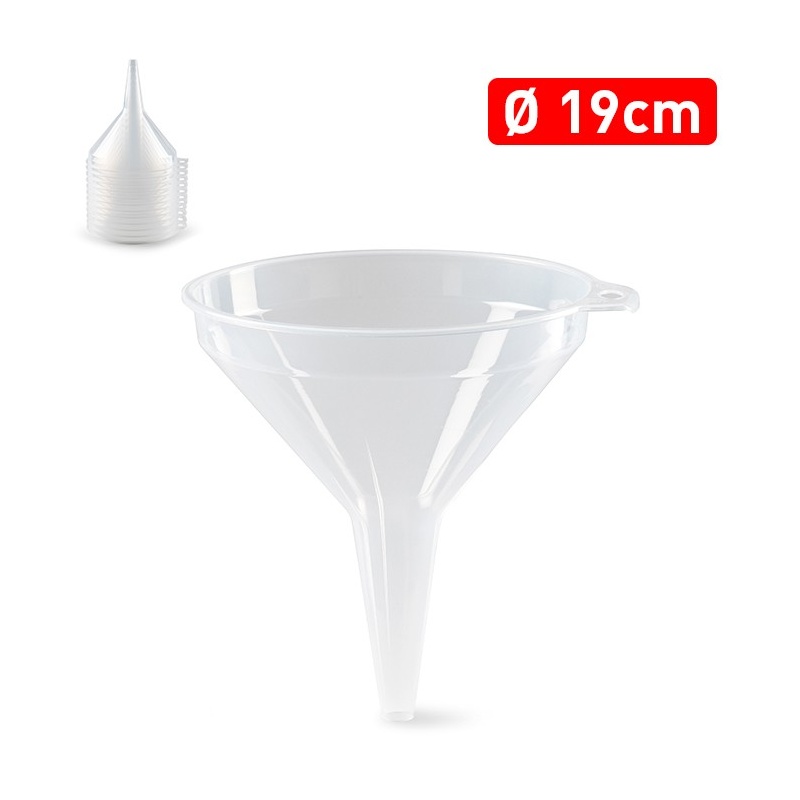 embudo 19 cm transparente
