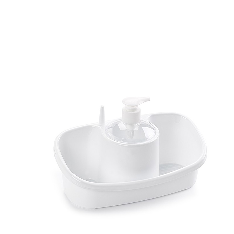 estropajero con dosificador blanco